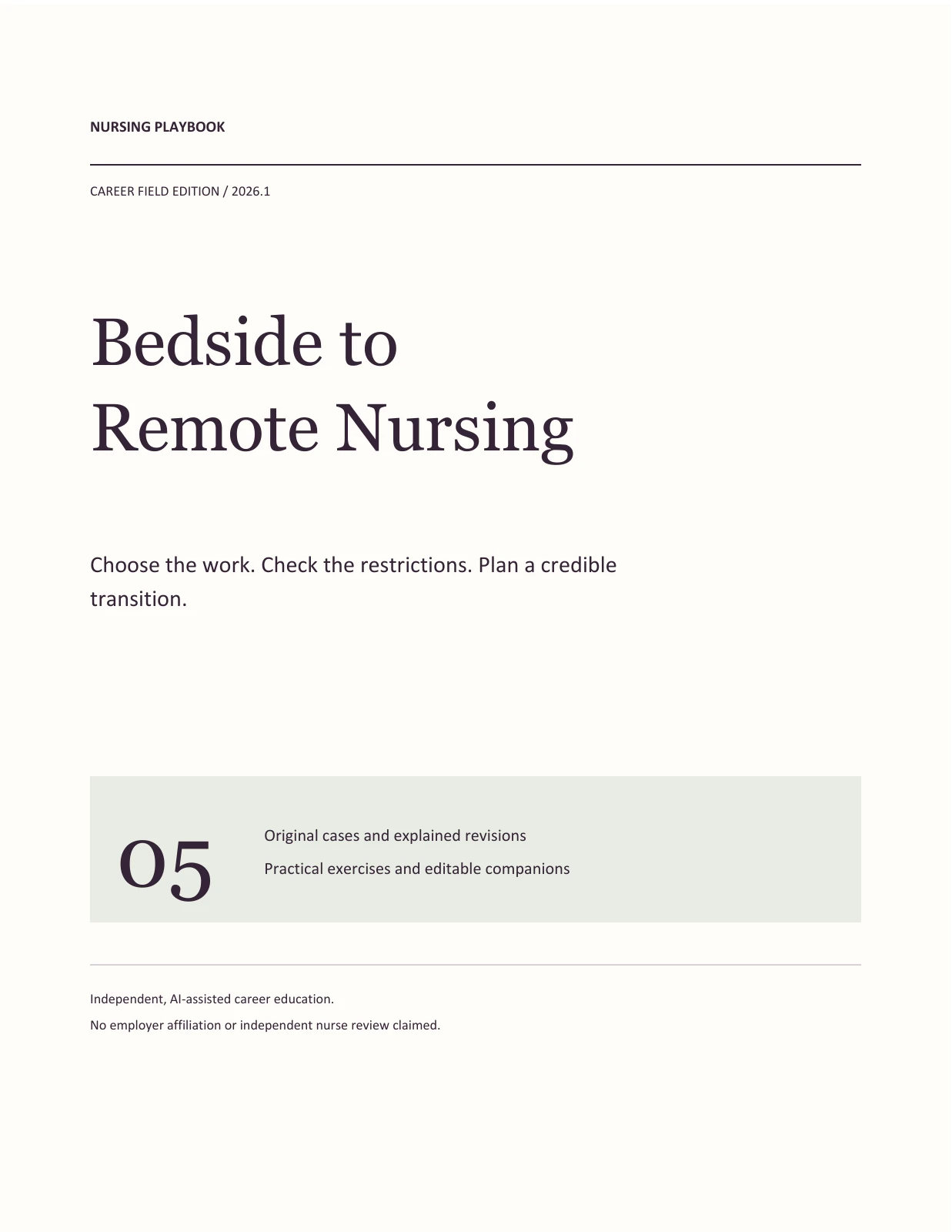 Bedside to Remote Nursing, public preview page 1. Select Text view for the page content.