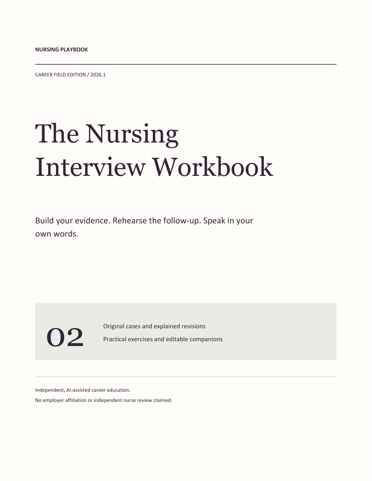The Nursing Interview Workbook cover